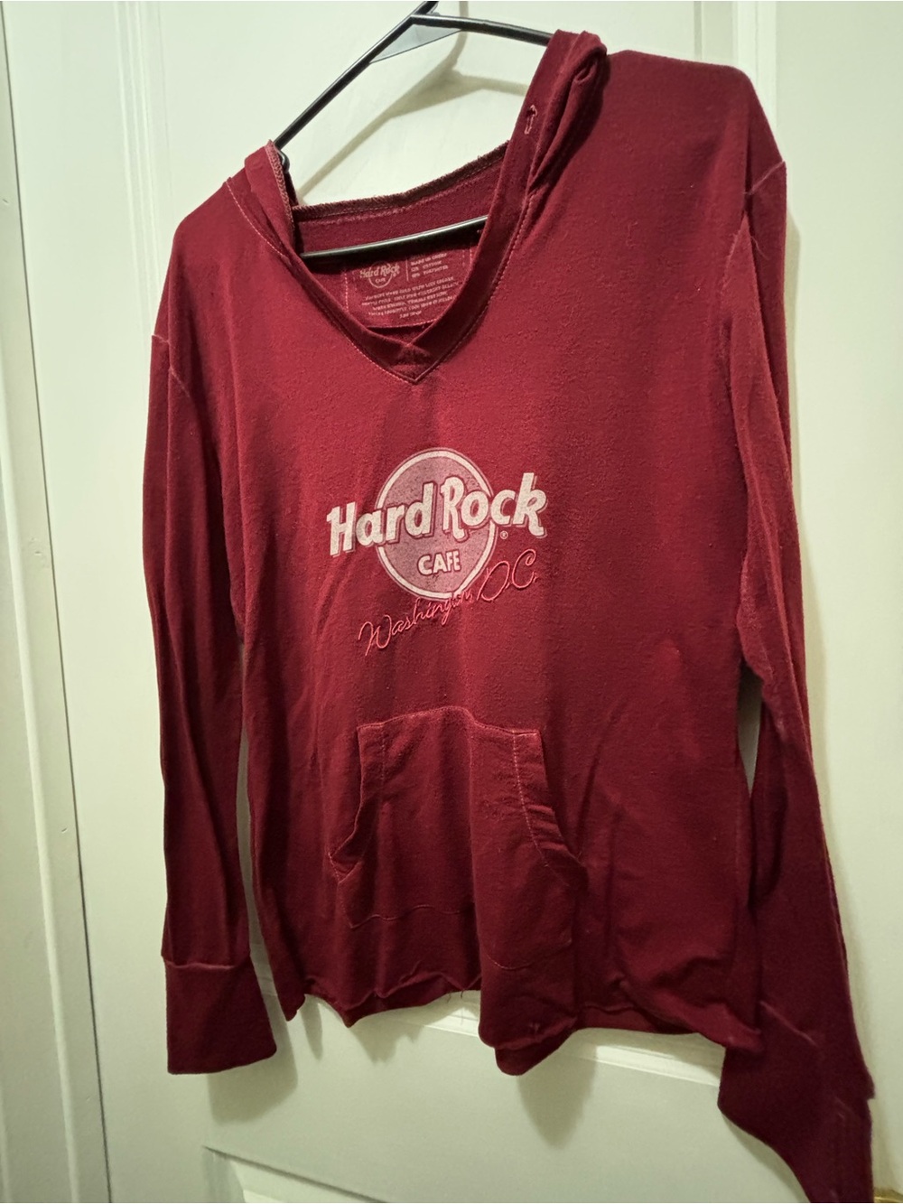 Hard Rock Cafe Washington DC Burgundy Hoodie